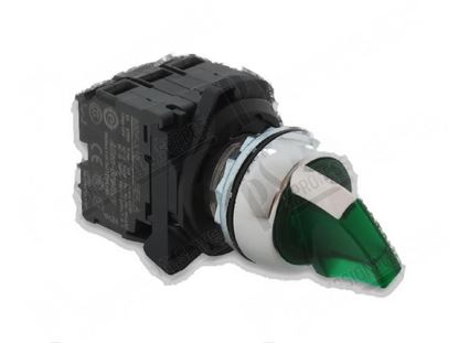 Bild på Green rotary switch  22 mm - 2 pos. 0-1 with led 240V for Zanussi, Electrolux Part# 3906