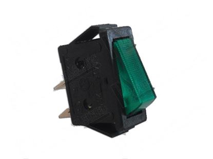 Bild på Green single-pole backlit switch 11x30 mm; 0-1 for Zanussi, Electrolux Part# 4110