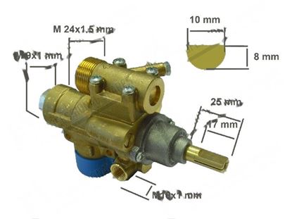 Bild von Valved gas tap PEL 23SO with safety device for Zanussi, Electrolux Part# 5466