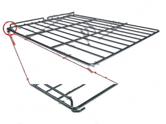 Image sur Grilled shelf 2/1 GN - chrome-plated steel for Zanussi, Electrolux Part# 25020