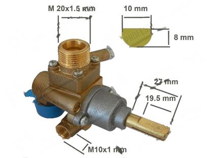 Bild von Valved gas tap PEL 22NV with safety device for Zanussi, Electrolux Part# 52145