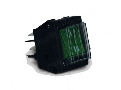 Billede af Green double-pole backlit switch 22x30 mm; I-II for Zanussi, Electrolux Part# 53837