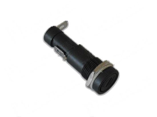Immagine di Fuse holder  12 mm 16A - 250V faston 90Â° 4,8x0,5 mm for Zanussi, Electrolux Part# 56582