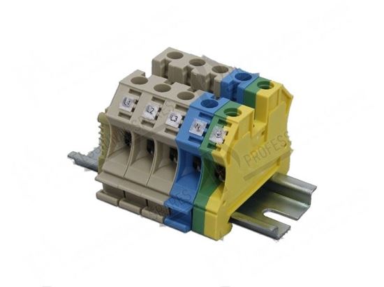 Image sur Terminal board 5 poles sq.mm 10 for Zanussi, Electrolux Part# 59239