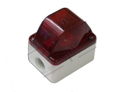 Picture of Pilot lamp container E14 - red diffuser for Comenda Part# 130156
