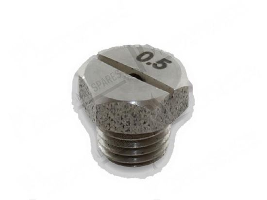Immagine di Rinse nozzle 1/16" NPT - H=9,6 mm -  0,5 mm for Meiko Part# 472031