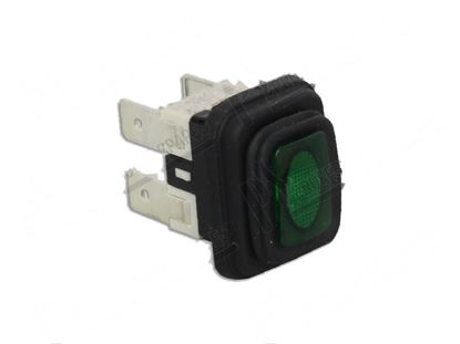 Afbeeldingen van Green double-pole backlit switch 19x13 mm for Scotsman Part# 62048700