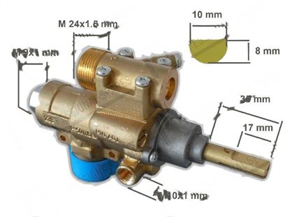 Afbeeldingen van Valved gas tap PEL 23SO with safety device for Modular Part# 67103200