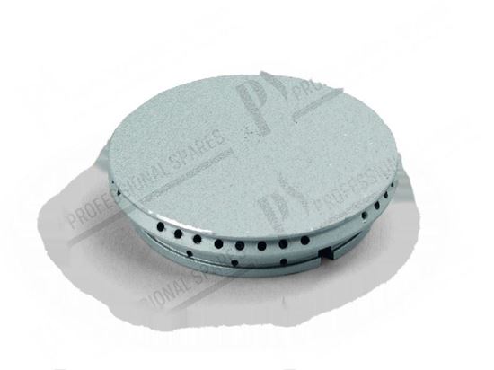 Afbeelding van Burner cap  83 mm for Zanussi, Electrolux Part# 002439, 052122, 058185, 059203, 0A5100