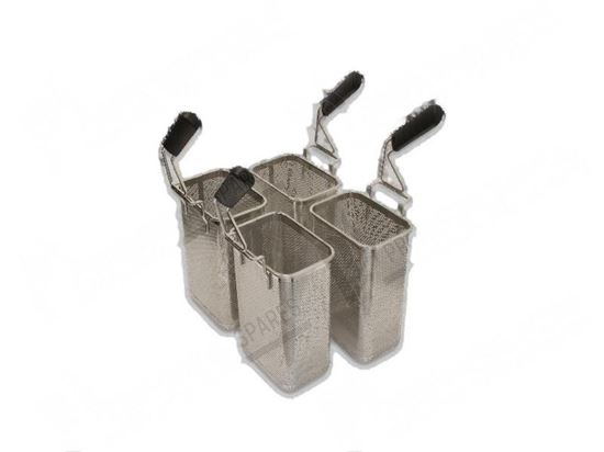 Image sur Basket for pasta cooker 1/4 - 105x160xh265 mm - 4 PCS for Zanussi, Electrolux Part# 004872, 921618
