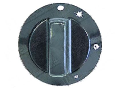 Picture of Black knob  60 mm for Tecnoinox Part# 00538, RC00538000