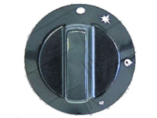 Picture of Black knob  60 mm for Tecnoinox Part# 00538, RC00538000