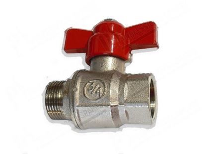 Afbeeldingen van Ball valve 3/4" MF - PN50 - L=67 mm for Zanussi, Electrolux Part# 005927, 0KI534