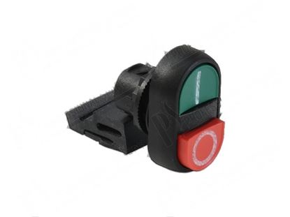 Image de Double push button O-I  22 mm for Hobart Part# 00-738650-001, 00740522001, 00-740522-001, 00740522-1, 7386501, 738650-1, 7405221