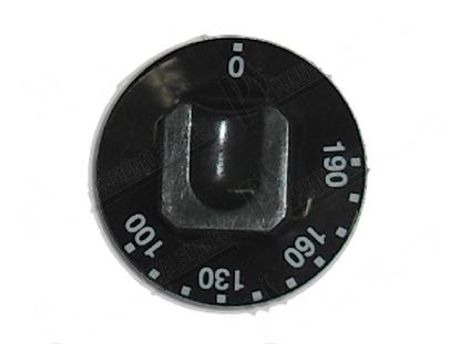 Obrazek Black knob  55 mm - 100 ·190Â°C for Tecnoinox Part# 00745, RC00745000