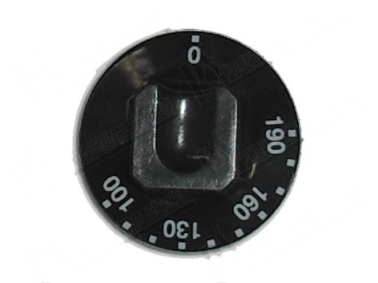 Image sur Black knob  55 mm - 100 ·190Â°C for Tecnoinox Part# 00745, RC00745000