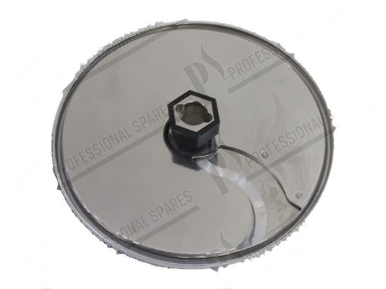 Immagine di Slicing disc with straight blades 8 mm for Zanussi, Electrolux Part# 0118, 0KQ659, 653108