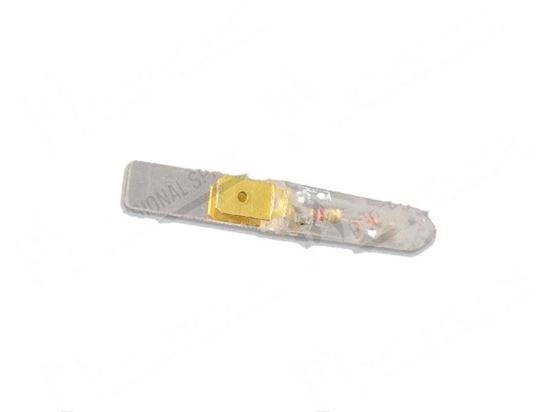 Bild von White pilot lamp  9 mm 240V for Zanussi, Electrolux Part# 046241, 0C0249, 0K9101, 763110103