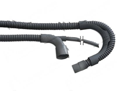 Bild på Drain pipe PVC  18 mm F 180Â°+  28 mm F 90Â° L=2200 mm for Zanussi, Electrolux Part# 048845, 049878
