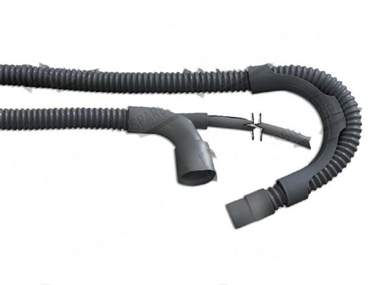 Afbeelding van Drain pipe PVC  18 mm F 180Â°+  28 mm F 90Â° L=2200 mm for Zanussi, Electrolux Part# 048845, 049878