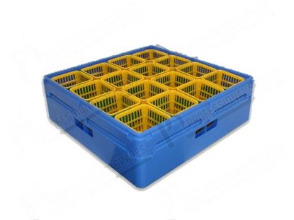 Bild von Basket 500x500x155 mm - Blue with 16 cutlery containers for Zanussi, Electrolux Part# 048965, 069951