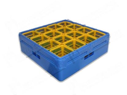 Billede af Basket 500x500x155 mm - Blue with 16 cutlery containers for Zanussi, Electrolux Part# 048965, 069951