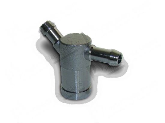 Picture of Y-connection inlet  29 mm - outlet  12 mm for Zanussi, Electrolux Part# 049289, 0L0365