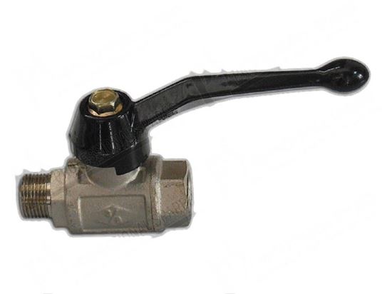 Obrázek z Ball valve 3/8"MF - PN40 - L=62 mm for Zanussi, Electrolux Part# 0A5258 