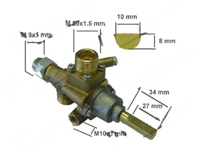 Bild von Valved gas tap PEL 22SV with safety device for Zanussi, Electrolux Part# 0C0489