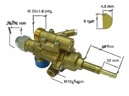 Bild von Valved gas tap PEL 22SO with safety device for Zanussi, Electrolux Part# 0K5756