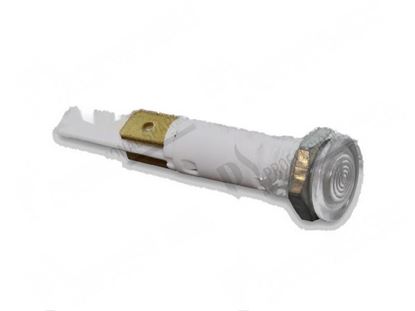 Picture of White pilot lamp  10 mm 230V for Zanussi, Electrolux Part# 0KL449