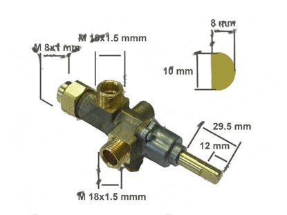 Obrázek Valved gas tap CAL-3200 for Fagor Part# 12009462 U702101000