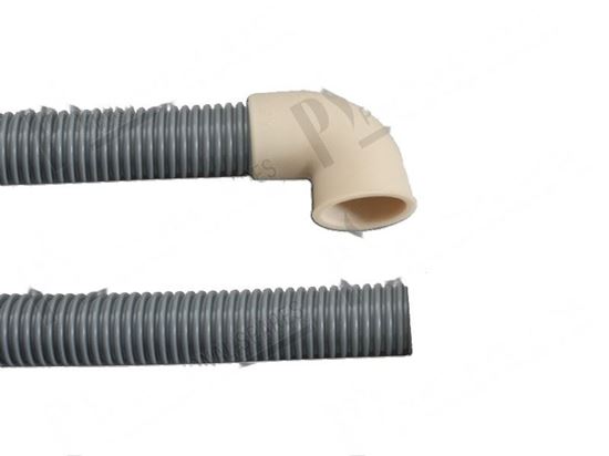 Obrázek z Drain pipe PPE  27 mm F 90Â°+  24 mm libero L=2100 mm for Fagor Part# 12024114, Z400908000 