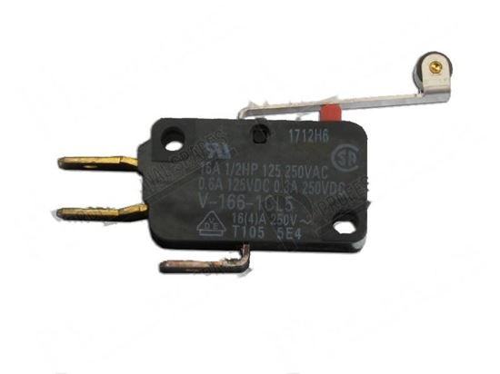 Image sur Snap action microswitch with roller 16A 250V for Scotsman Part# 19410201,  19410209,  CM19410209