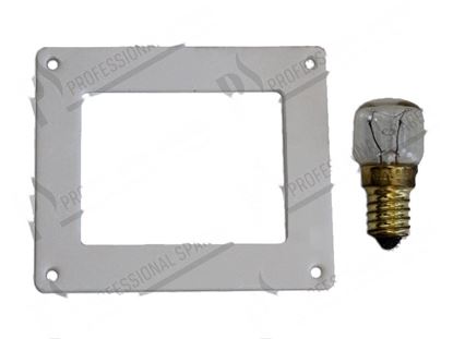 Afbeeldingen van Lamp 15W 230V E14 with gasket 94x79x3 mm for Convotherm Part# 2618779, 5015008