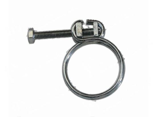 Obrazek Double wire hose clamp with screw  35,5 ·40 mm for Hobart Part# 323945-40