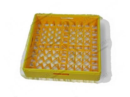 Bild på Basket 500x500xh105 mm - Yellow, for 18 dinner plates for Zanussi, Electrolux Part# 48795