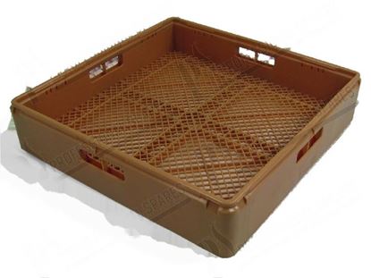 Bild von Basket 500x500xh105 mm - Brown, cutlery basket for Zanussi, Electrolux Part# 48797