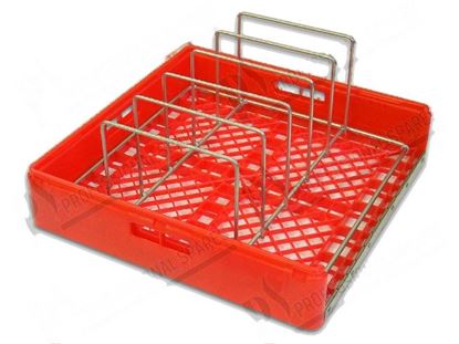 Foto de Basket 500x500x150 mm - red for 5 trays for Zanussi, Electrolux Part# 48962