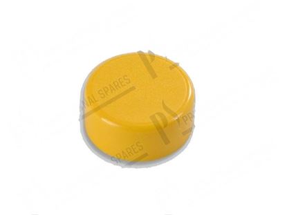 Billede af Yellow push button  23 mm for Zanussi, Electrolux Part# 49065