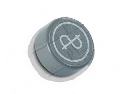 Bild på Grey push button  23 mm for Zanussi, Electrolux Part# 49317