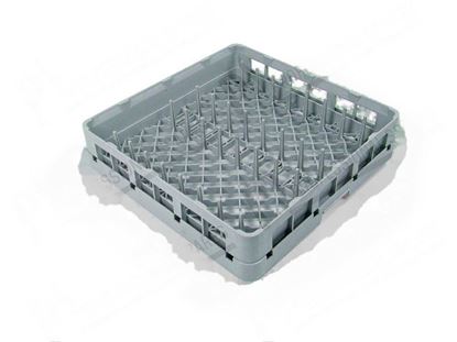 Bild von Basket 500x500xh105 mm - grey 18 flat plates, 12 soup plates for Zanussi, Electrolux Part# 68692