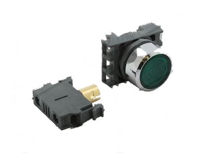 Bild von Illuminated green push button  22 mm - unstable for Elettrobar/Colged Part# COM130439