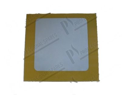 Изображение Yellow screenprinted external glass - 446x476x4 mm for Unox Part# VT1030A1